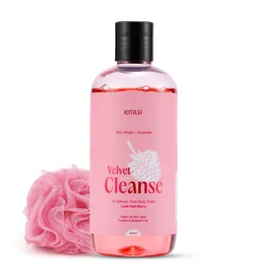 1% Salicylic Acid & Ceramide Body Wash 300 ml, Rice Water Helps To Exfoliates Body Acne, Bumpy and Strawberry Skin