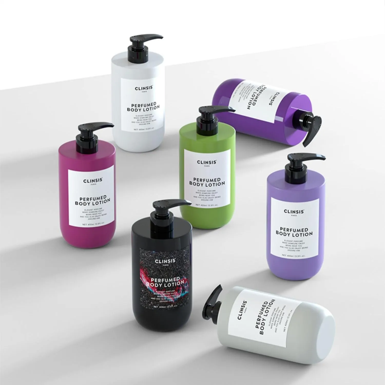 1 Set Perfumed Body Lotion, Long Lasting Moisturizing Lightweight Hydrating Nourishing Skin,1 Large Bottle   3 Mini Travel Bottle (Green-Mango Lemon, 400ml 30ml*3)