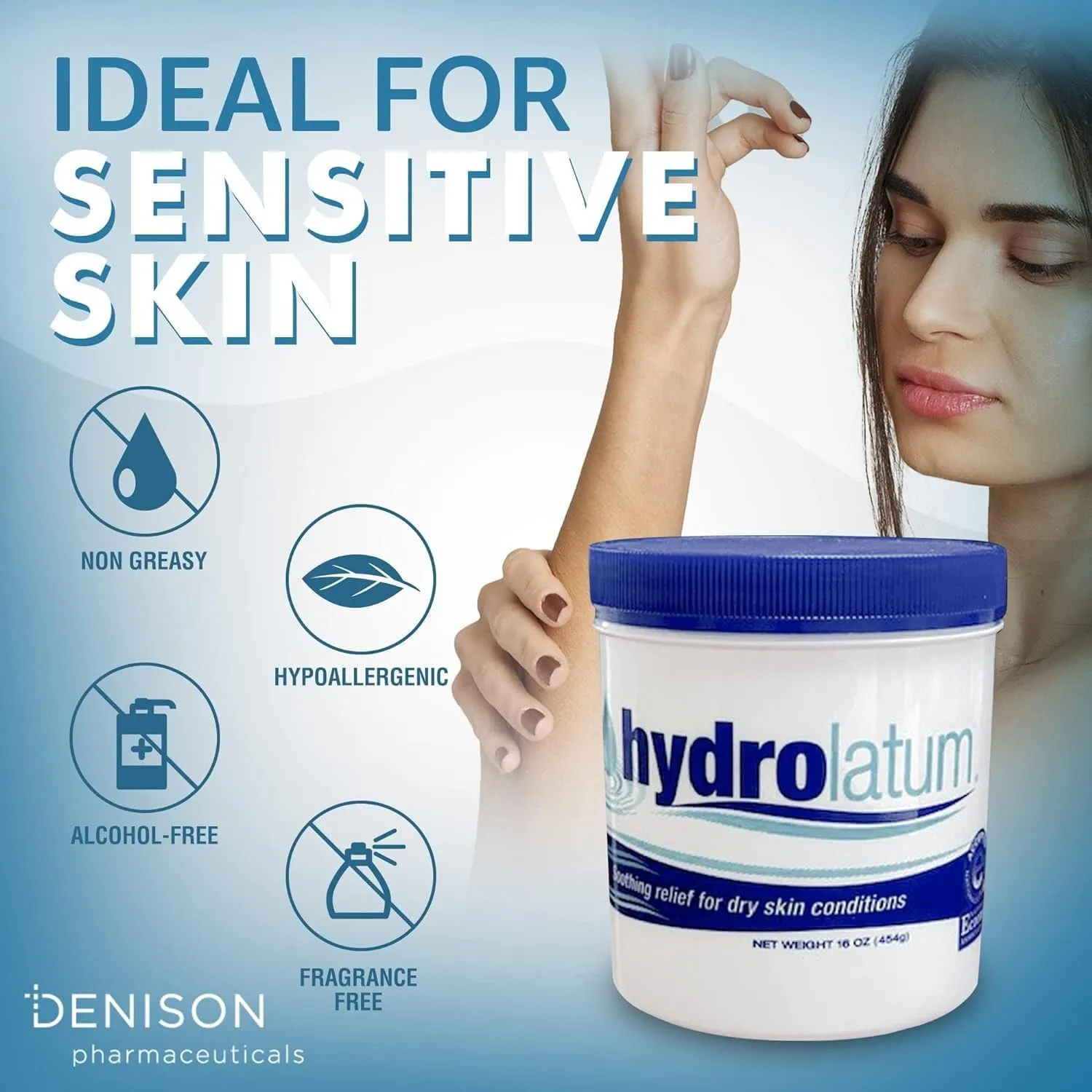 12oz Moisturizing Cream Tub: Daily hydration for extremely dry skin. Gentle relief for both children and adult without leaving an oily residue. Non-greasy formula and soothing cream on hand