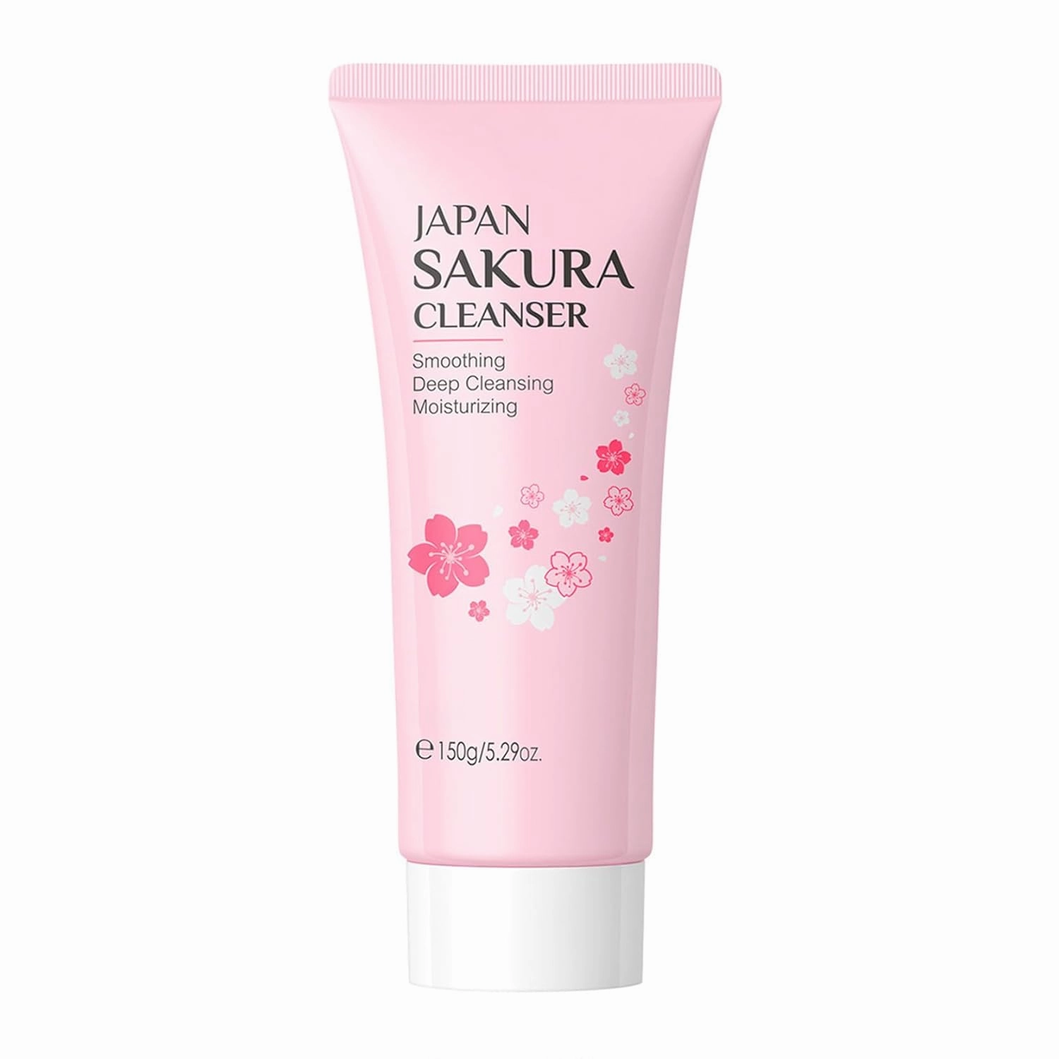 150g Cherry Blossom Hydrating Facial Cleanser for Women Girls Gentle Foaming Face Wash Daily Skincare Moisturizing Cleansing Non Drying Pink One Size