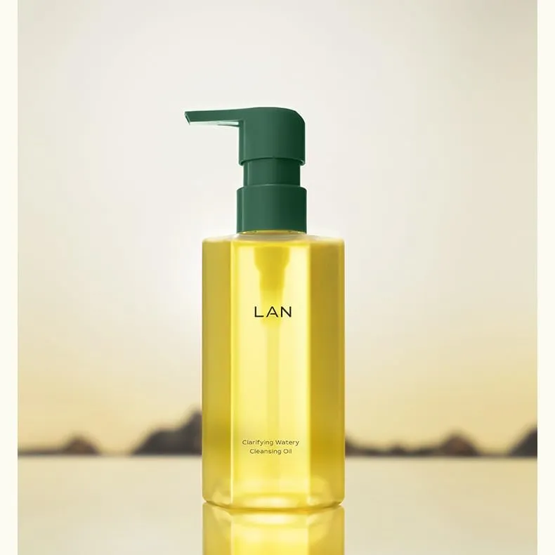 1PC LAN Clarifying Watery Cleansing Oil, Purifying Deep Cleansing Facial Makeup Remover Oil, Mild Soothing Makeup Remover, 150ml / 5.07 FLOZ, yellow
