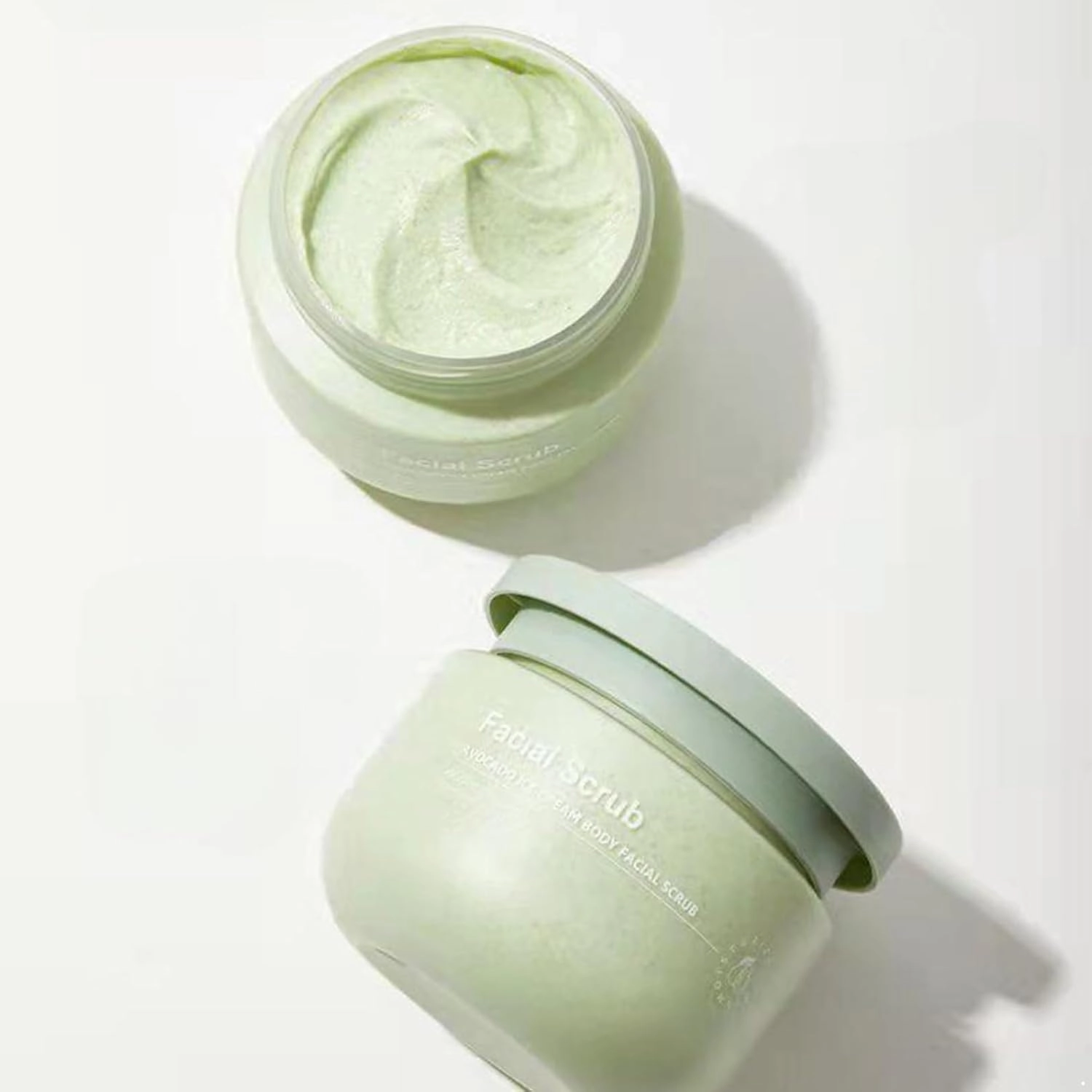 250g Exfoliating Scrub Cream for Women Girls Gentle Deep Cleansing Hydrating Moisturizing Brightens Tone Body Hand Foot Skin Care Green One Size
