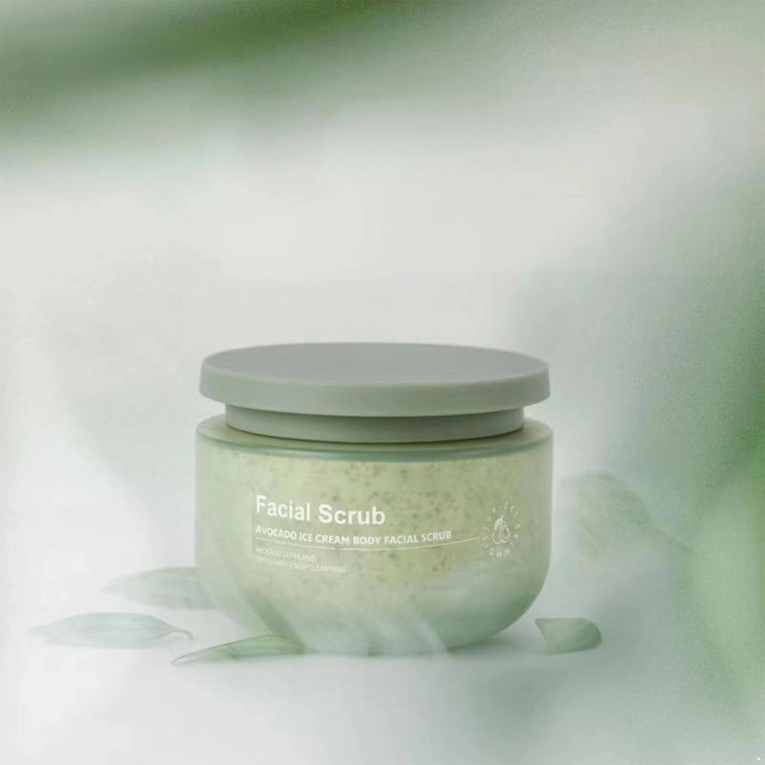 250g Exfoliating Scrub Cream for Women Girls Gentle Deep Cleansing Hydrating Moisturizing Brightens Tone Body Hand Foot Skin Care Green One Size