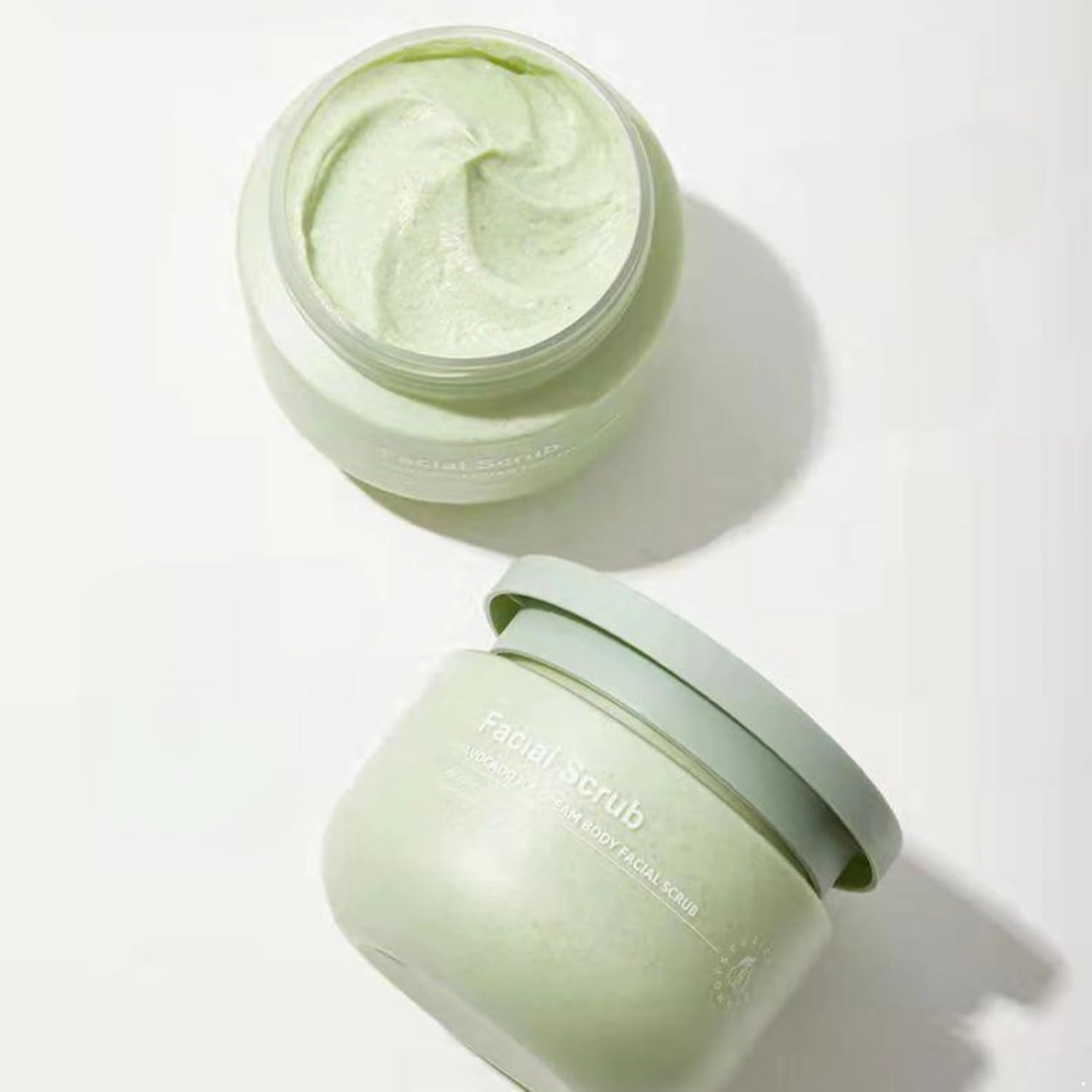 250g Gentle Exfoliating Scrub Cream for Women Girls Deep Cleansing Hydrating Moisturizing Smooths Skin Brightens Tone Body Hand Foot Elbow Care Green One Size