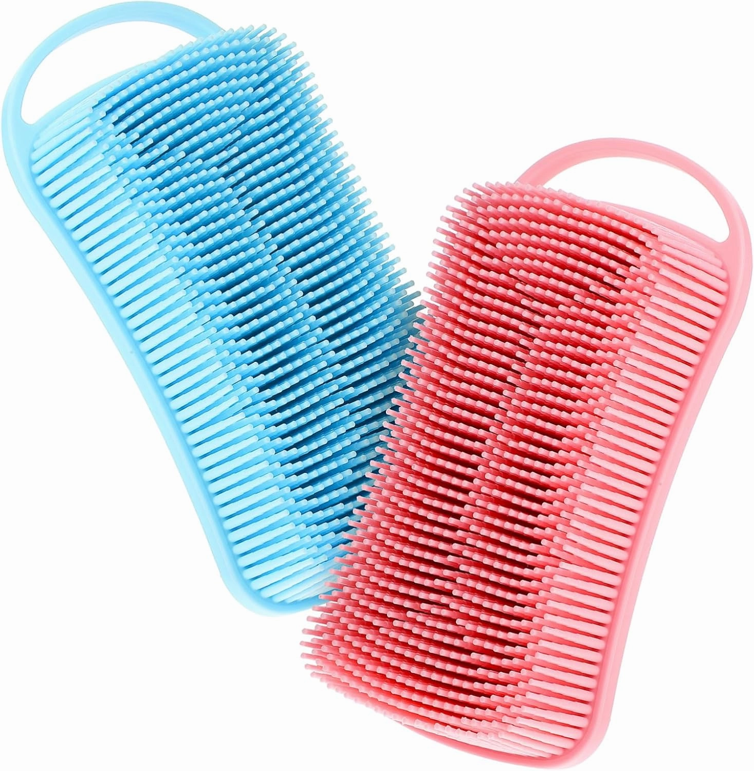 2Pcs Gentle Silicone Bath Scrubbers Exfoliating Body Brushes for for All Skin Lightweight Durable for Cleansing Arms Legs