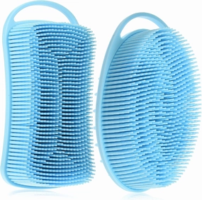 2pcs Silicone Body Scrubbers for Shower Exfoliating Bath Brushes Gentle Deep Cleansing Comfortable for for Daily Use