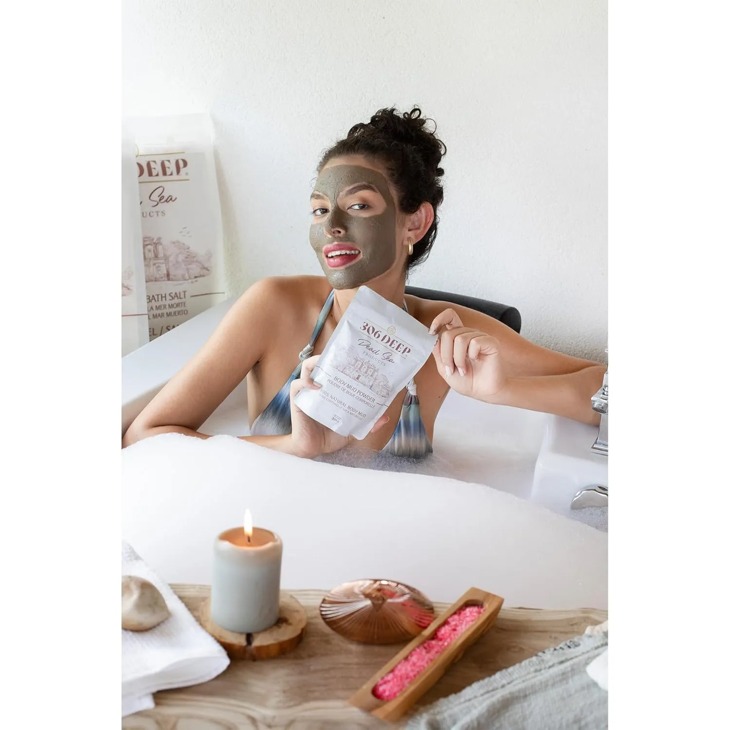 306 Deep Dead Sea Mud Dry Powder - 10 Kilograms Dead Sea Clay for Mud Mask for Face and Body, Organic Face Masks Skincare for Sensitive Skin, Anti-Aging, Skin Firming, Skincare Clay for Men & Women