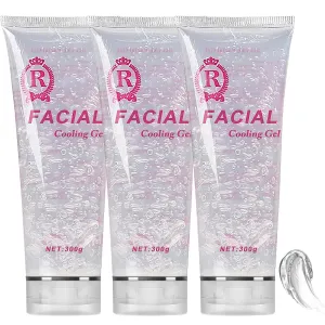 3PCS Conductive Gel, Cooling Gel for Salon Hair Removal Machine Skin Care, Moisturizing Hydrating Gel Suitable for Facial Device for Women and Men in Body or Face Cools, Soothes Skin (900ML)