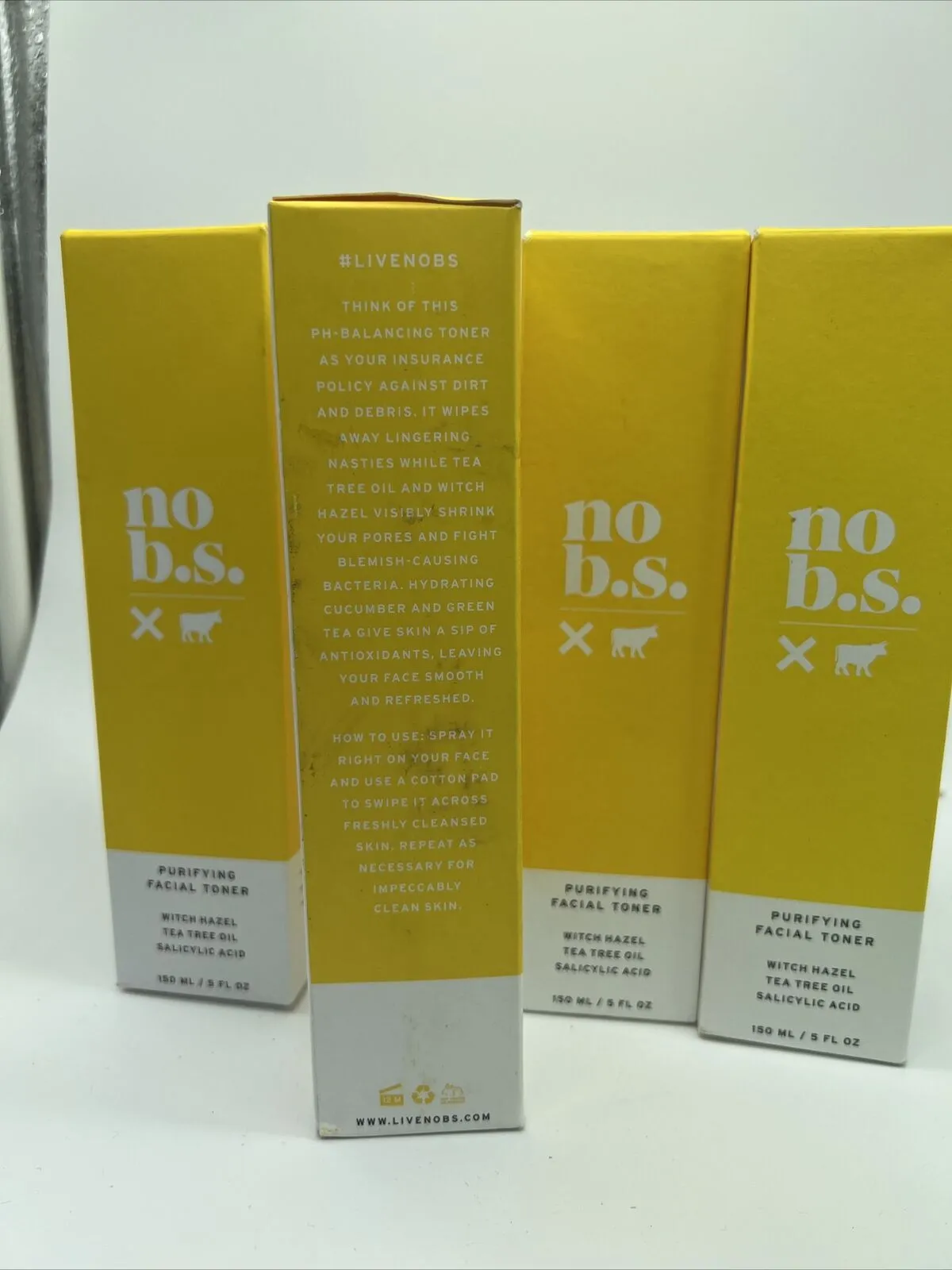 (4) No B.S. Purifying Facial Toner Salicylic Acid & Witch Hazel Tea Tree Oil 5oz