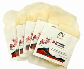 7 Wonders Plant Extract facial Masks, Natural Clean Beauty Accessories. Face Mask Skin Care, Moiaturizing, Brightening, Hydrating, Acne uneven skintone 5 pack
