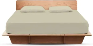 800 Thread Count Egyptian Cotton Queen Size Deep Pocket Fitted Sheet - Ivory
