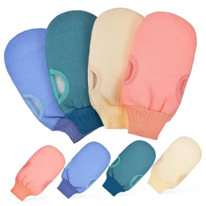 8pcs Exfoliating Gloves for Body Deep Cleansing Shower Mittens Elastic Cuffs Gentle Spa Experience for Men Women Comfortable Skin Massage Strong Cleaning Power