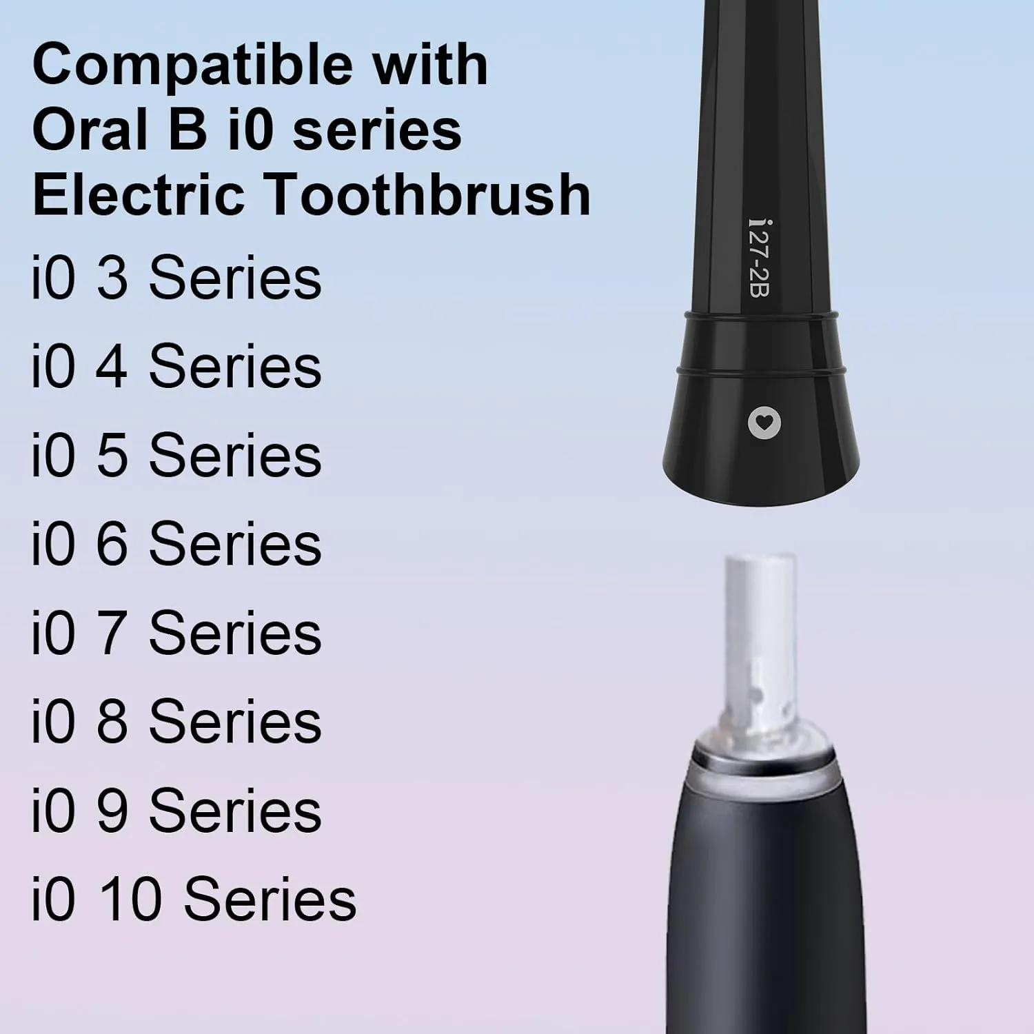 8PCS iO Replacement Heads Compatible with Oral b iO 2/3/4/5/6/7/8/9/10 Series Electric Toothbrush,Gum Care Toothbrush Head Compatible with Oral b iO Replacement Heads,Black