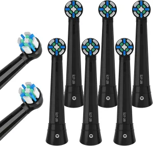 8PCS iO Replacement Heads Compatible with Oral b iO 2/3/4/5/6/7/8/9/10 Series Electric Toothbrush,Gum Care Toothbrush Head Compatible with Oral b iO Replacement Heads,Black