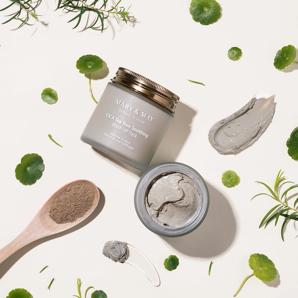 [MARY & MAY] Vegan CICA TeaTree Soothing Wash off Pack 125g