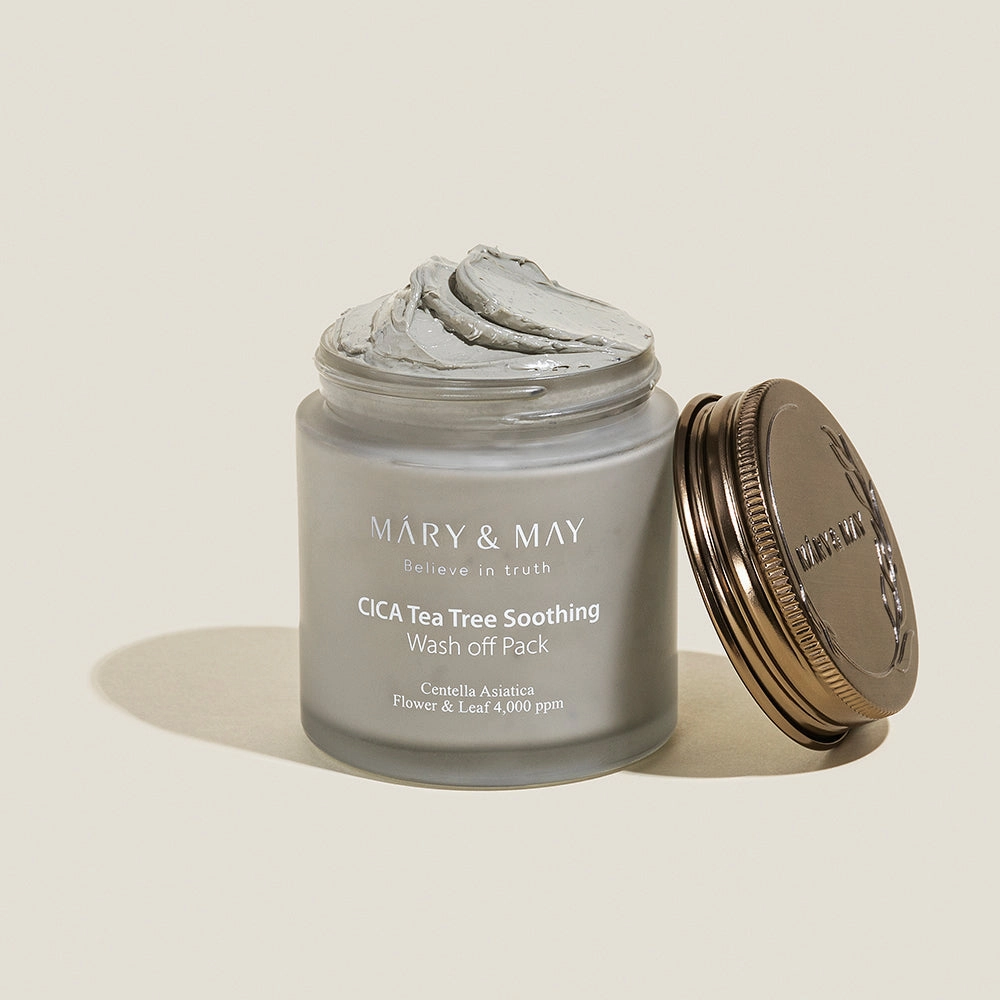 [MARY & MAY] Vegan CICA TeaTree Soothing Wash off Pack 125g