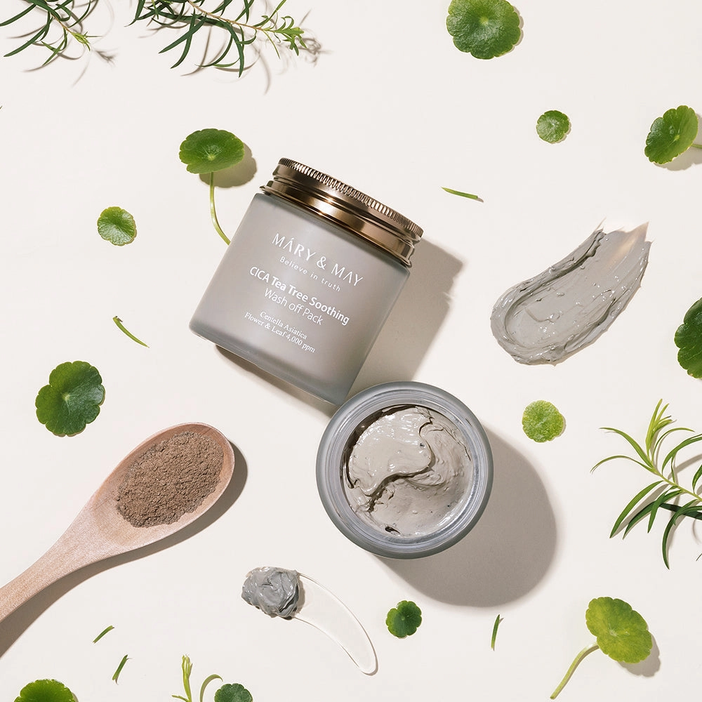 [MARY & MAY] Vegan CICA TeaTree Soothing Wash off Pack 125g