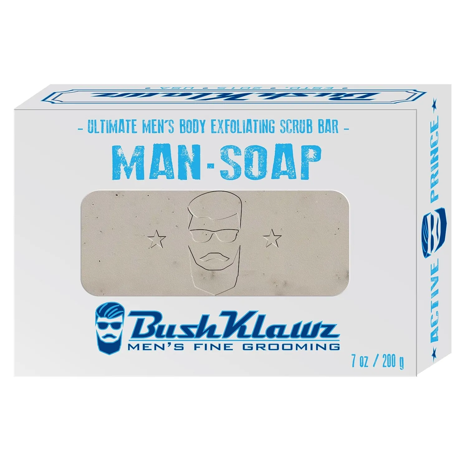 ACTIVE PRINCE BIG BRICK Exfoliating MAN SOAP - Deep Clean Your Skin, Remove Dead Cells, and Moisturize with Natural Oils - 200g / 3 Pack