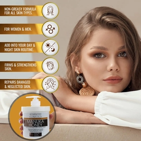 Advanced Clinicals Manuka Honey Cream W/Collagen