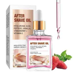 After Shave Oil Women, Soothing & Hydrating Soft Serve After Shave Oil Prevents Ingrown Hairs and Dryness, Aftershaveoil - Strawberry & Vanilla Scent for Daily Use