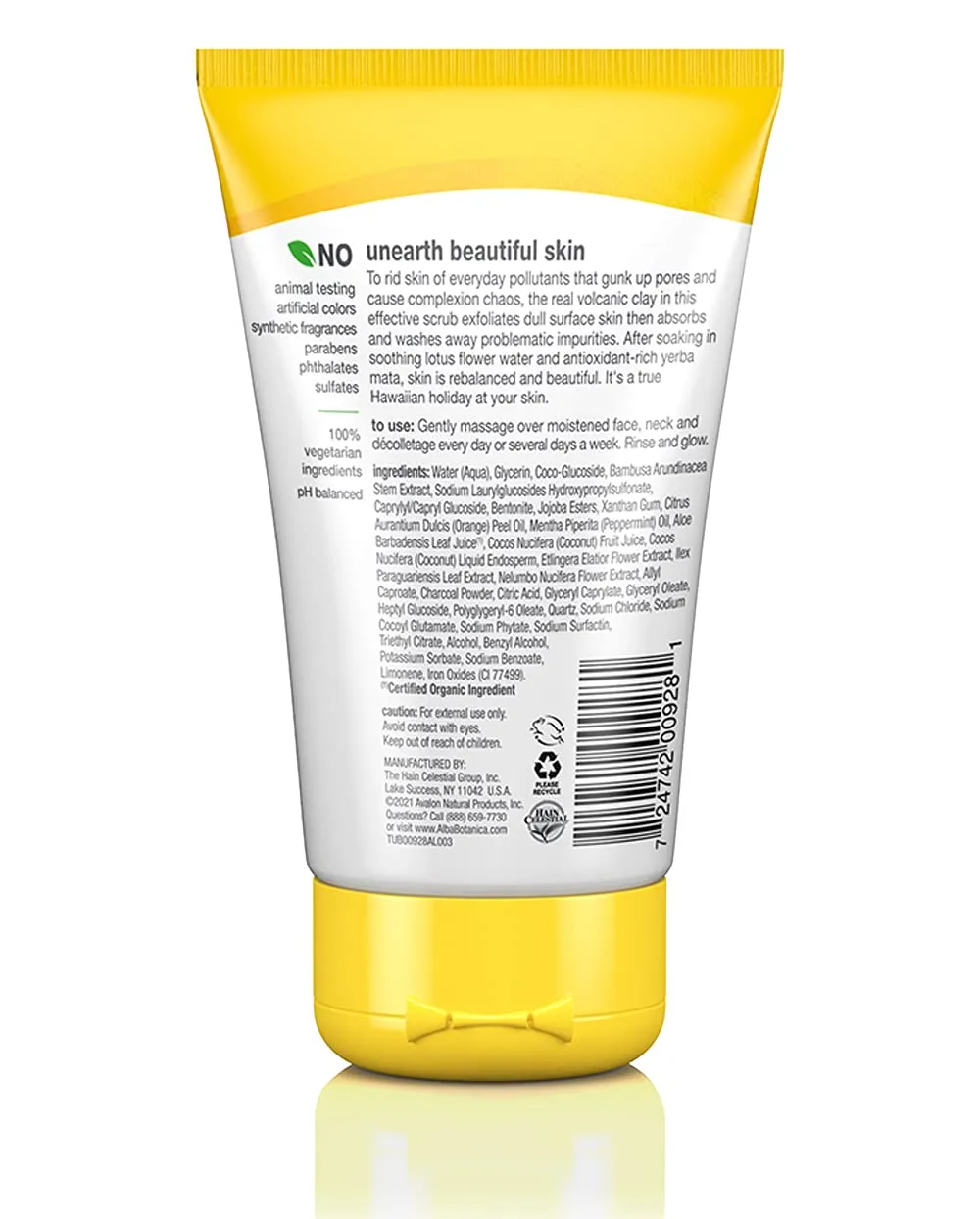 Alba Botanica Hawaiian Detox Scrub, Anti-Pollution Volcanic Clay, 4 Oz