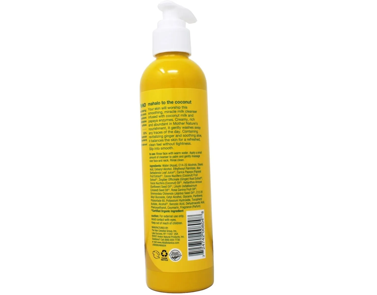 Alba Botanica Hawaiian Nourishing Face Wash, Coconut Milk, 8 Fl Oz