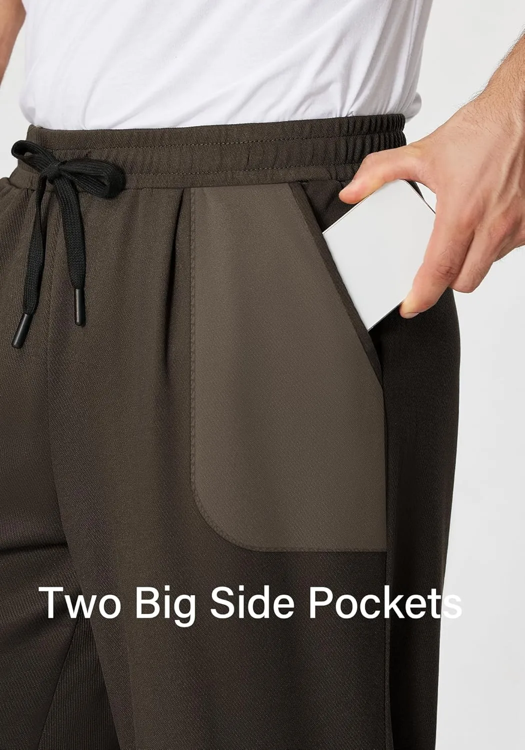 Alimens & Gentle Mens Sweatpants Casual Open Bottom Sweat Pants for Men Drawstring Workout Pants with Pockets
