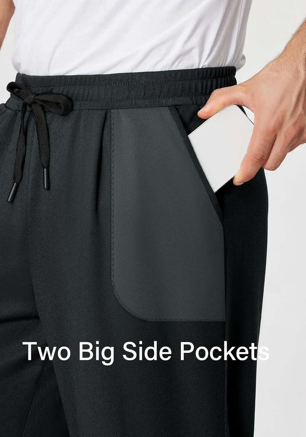 Alimens & Gentle Mens Sweatpants Casual Open Bottom Sweat Pants for Men Drawstring Workout Pants with Pockets