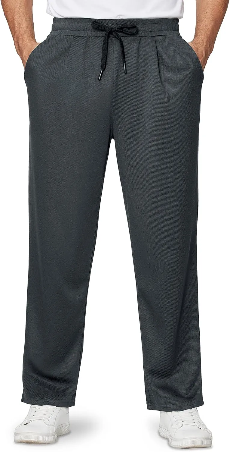 Alimens & Gentle Mens Sweatpants Casual Open Bottom Sweat Pants for Men Drawstring Workout Pants with Pockets