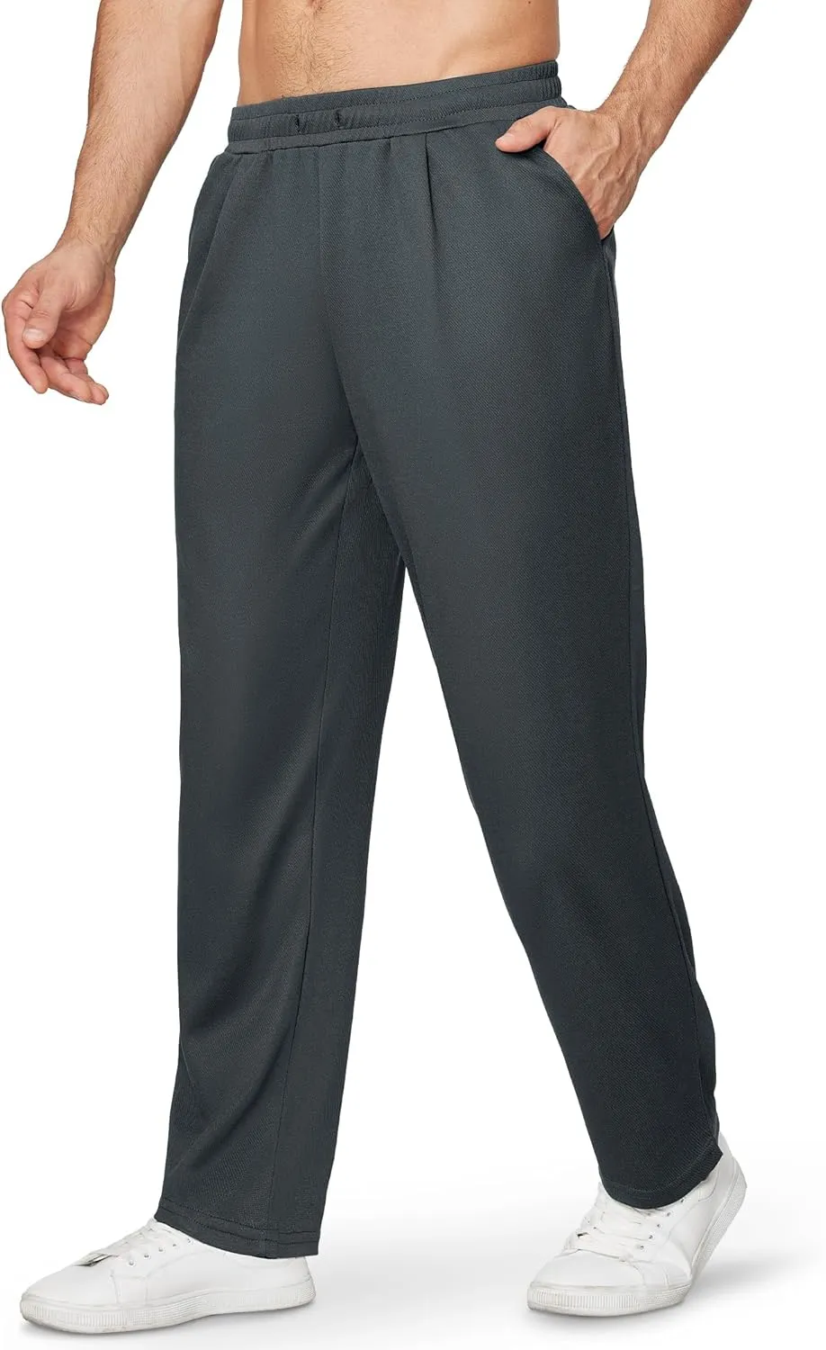 Alimens & Gentle Mens Sweatpants Casual Open Bottom Sweat Pants for Men Drawstring Workout Pants with Pockets