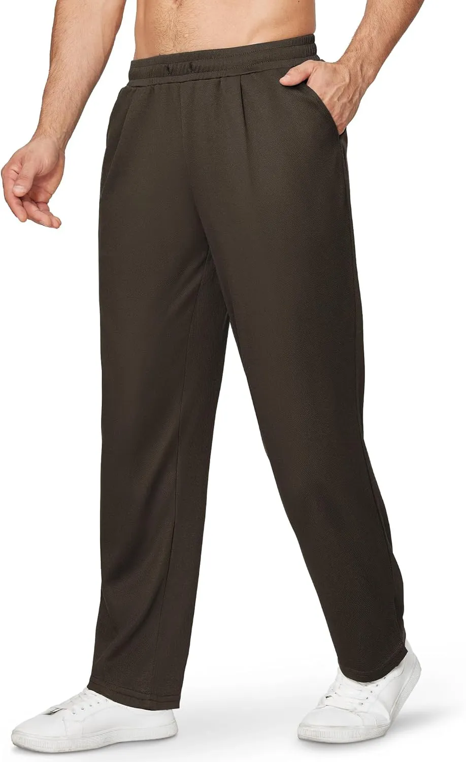 Alimens & Gentle Mens Sweatpants Casual Open Bottom Sweat Pants for Men Drawstring Workout Pants with Pockets