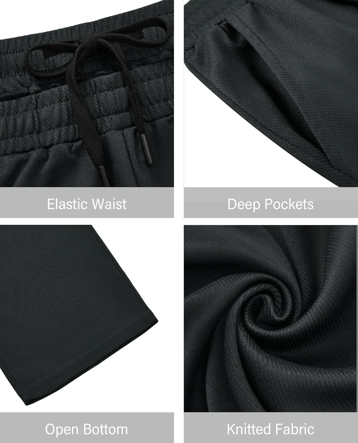Alimens & Gentle Mens Sweatpants Casual Open Bottom Sweat Pants for Men Drawstring Workout Pants with Pockets