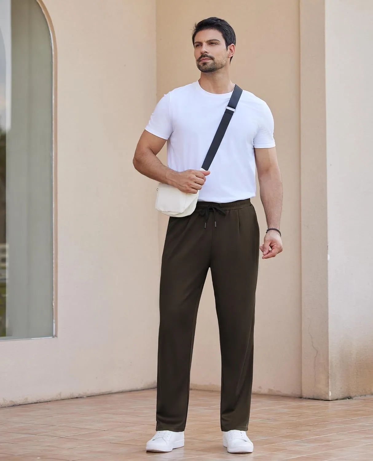 Alimens & Gentle Mens Sweatpants Casual Open Bottom Sweat Pants for Men Drawstring Workout Pants with Pockets