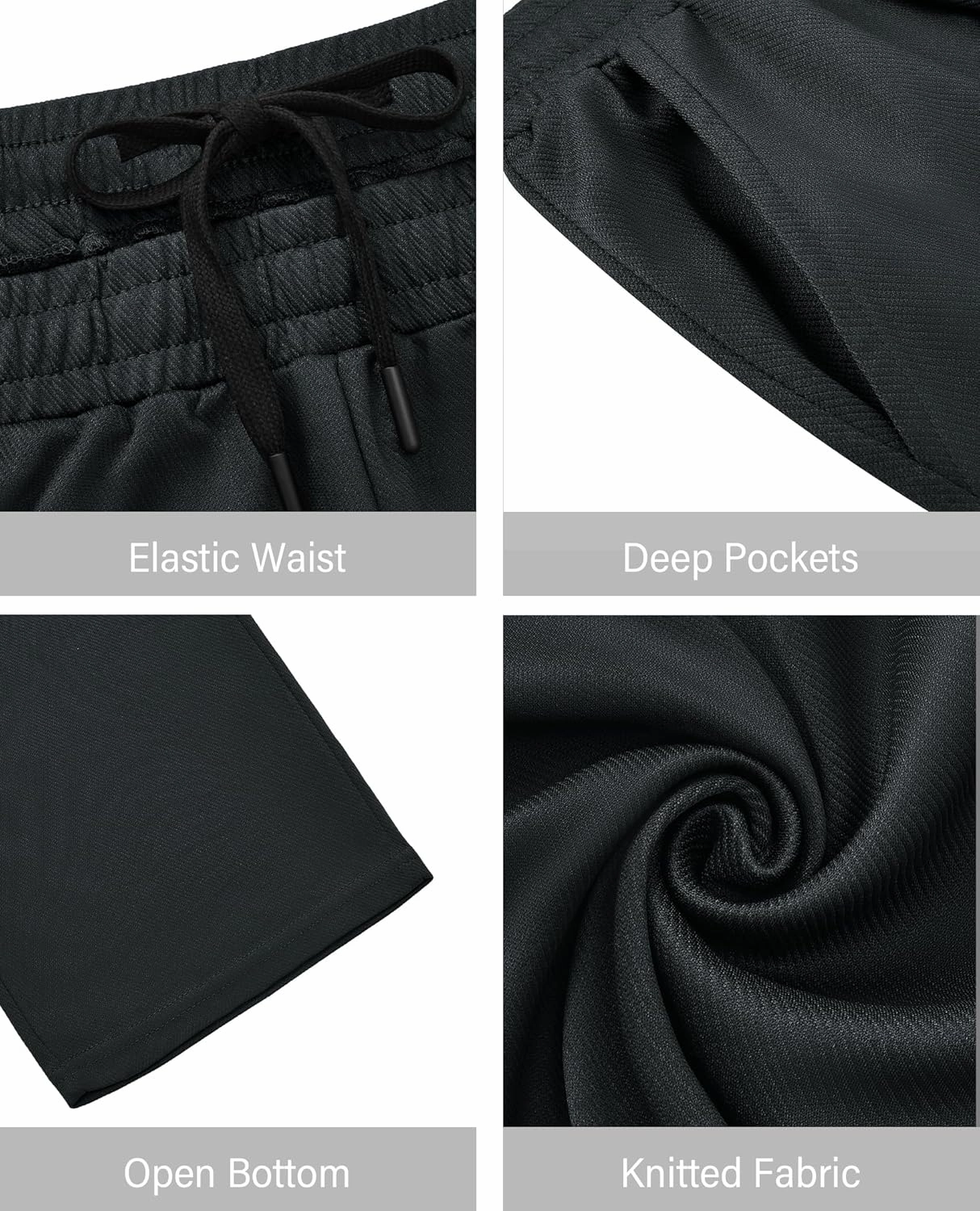 Alimens & Gentle Mens Sweatpants Casual Open Bottom Sweat Pants for Men Drawstring Workout Pants with Pockets