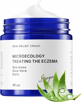 All Natural Eczema Soothing Cream Made with sea Moss! Sensitive Skin Dry Skin Hydrating Comfort Moisture Fragrance Free Skin Care, 110ml