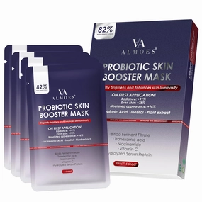 ALMOES Face Mask, Facial Sheet Mask for Skin Deep Hydration,Even Skin Tone, Improve Elasticity,- with Bifida Ferment Filtrate,Plant Extracts,Face Mask Skin Care,Radiance,Moisturising Face Mask