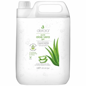 Aloe Vera Gel by Derora | Contains 100% Pure, Organic & Natural Bio Active Aloe Ingredients | for Healing, Soothing & Hydrating the Skin, Face & Body | Cruelty Free & Vegan (5L (Pack of 1))
