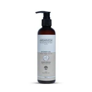 Amsarveda Moisturizing Shower Gel – Gentle Cleansing with Shikakai, Coconut & Aloe Vera, Hydrating & Nourishing Formula for All Skin Types, Organic - 250ml (8.4 fl oz)