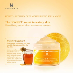 Annie's Way Honey Lecithin Deep Moisturizing Jelly Mask 250ml- Taiwan Excellence- Cleanses, tones skin and purifying your pores in only 20 minutes.