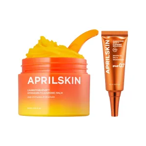 APRILSKIN Deep Cleanse & Trouble Care Duo: Carrotene IPMP Hydromelt Cleansing Balm and Carrotene IPMP™ Clearing Solution
