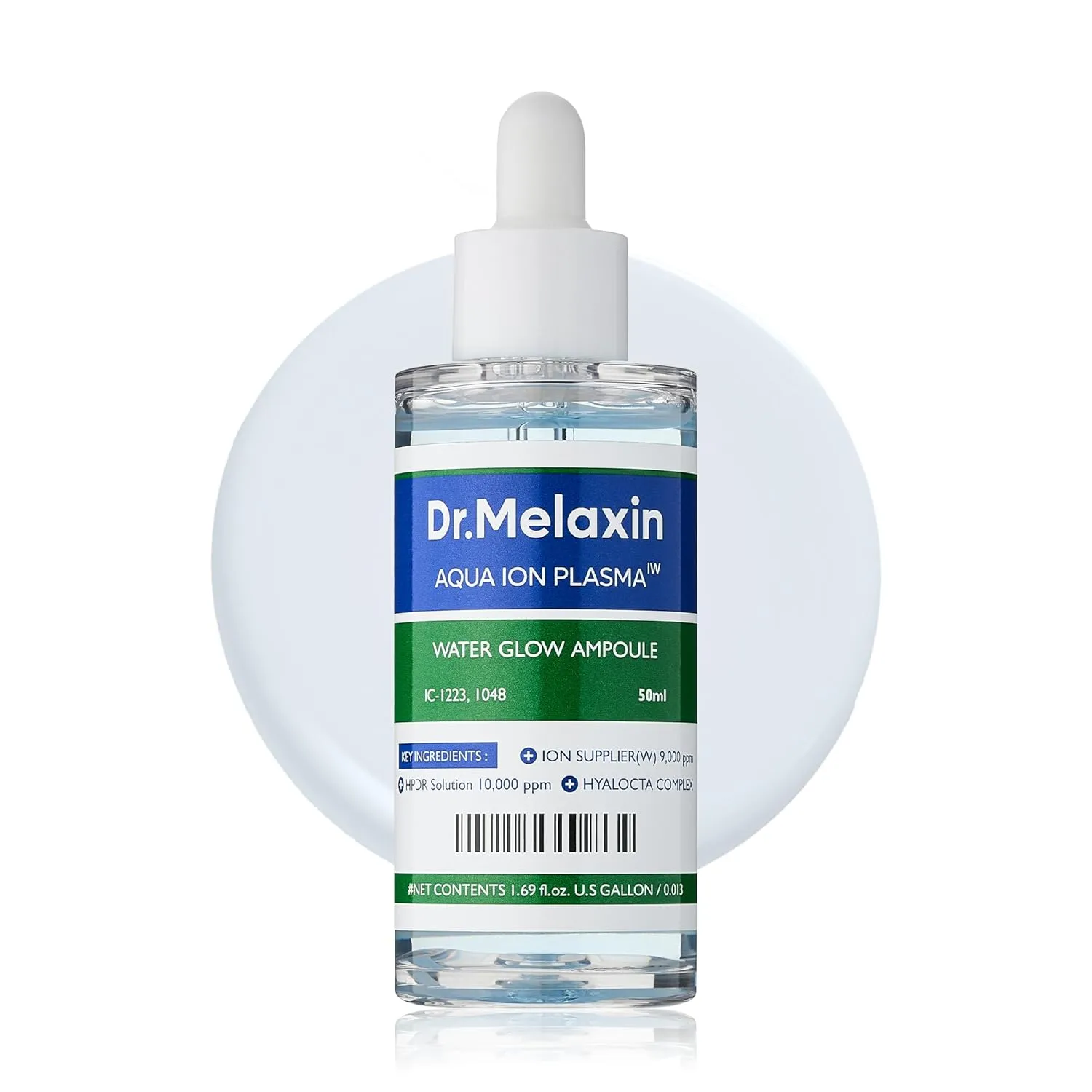 Aqua Ion Plasma Water Glow Ampoule for Hydrating Face Moisturizer for Dry, Sensitive Skin | Moisturizing & Soothing Care, Korean Skincare, 50ml, 1.69 fl oz