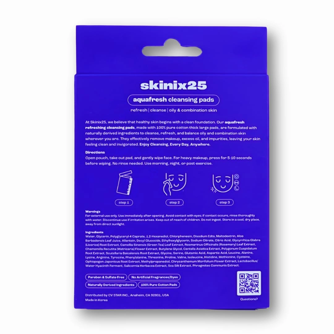 Aquafresh Refreshing Cleansing Pads | 40 individually wrapped ultra soft thick cotton pads for oily and combination skin, designed for oil control and purifying in 4 boxes