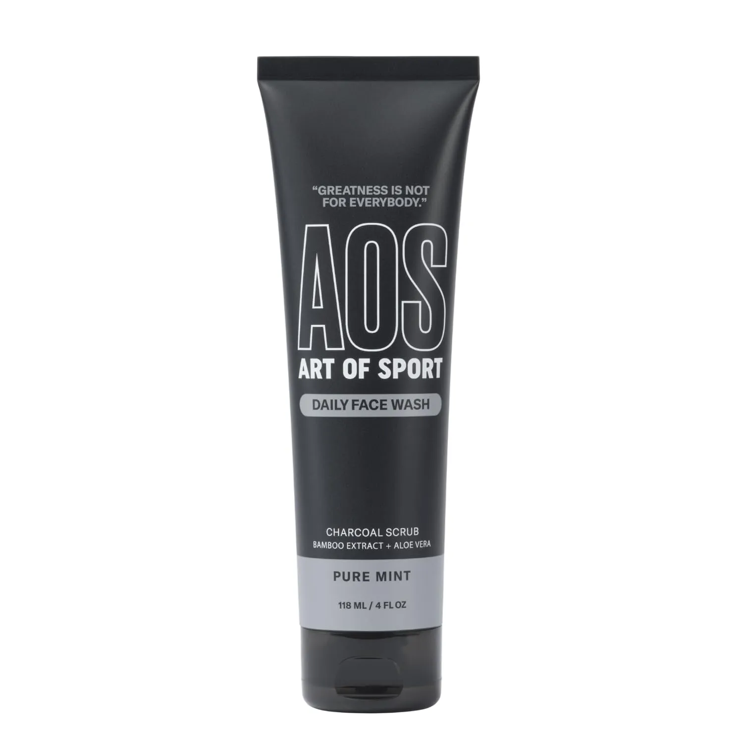 Art of Sport Daily Face Wash, With Detoxifying Charcoal, Calming Aloe Vera & Skin-Soothing Bamboo Extract. Formulated for Athletes, 4 FL OZ