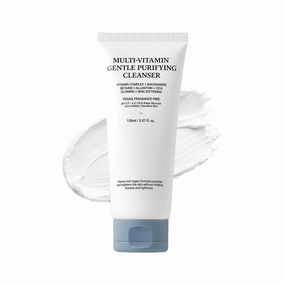 ASNO Muti-Vitamin Gentle Purifying Cleanser 150ml, Low pH for Sensitive Skin, Hydrating Vegan Facial Deep Cleansing with Fine Bubble, Centella Asiatica   Panthenol   Allantoin, Korean Skin Care