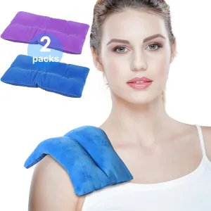 Atsuwell Microwave Heating Pad for Neck Shoulder, Heating Pad Microwavable for Warm Compress, Unscented Microwavable Heat Pad for Cramps, Moist Heat Pack for Soothing Stress, 2 Packs