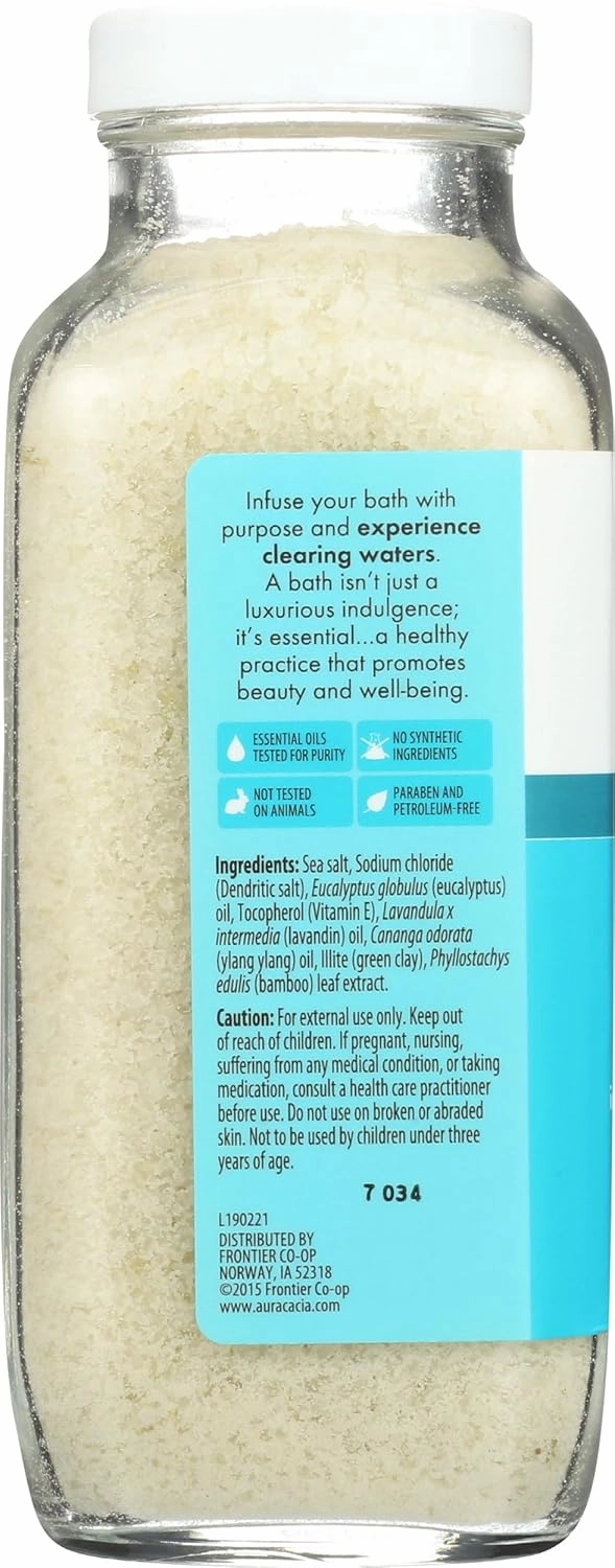 Aura Cacia Clear Eucalyptus Ylang Body Soak To Infuse Your Bath With Purpose, 18.5 Oz