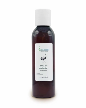 Australian Emu Oil | Triple Refined | 100% Pure & Natural Moisturizer for Skin & Hair Growth, Strengthener for Sensitive Skin, Body Oil | 4 fl oz