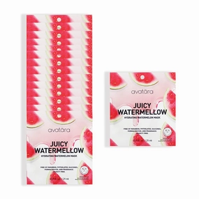 Avatara Juicy Watermellow Facial Mask 15 Sheets, Hydrating Mask, Sheet Masks, Watermelon Extract & Hyaluronic Acid, Face Mask Skincare Beauty Essential, Moisturize & Nourish Dry, Tired Skin, 15 Pack