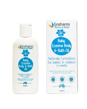 Baby Eczema Body and Bath Oil - Treat Eczema & Cradle Cap, Relief for Itchy, Dry Skin - Clinically Proven Formula - For Ages 0  Months to 12 Years (1 x 100ml)