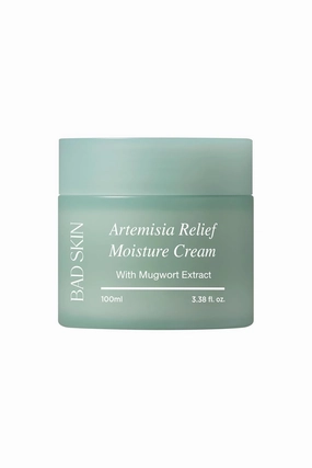 BAD SKIN Artemisia Relief Moisture Cream 100ml | Mugwort Extract & Centella Asiatica | Hydrating & Soothing Gel Cream | Made in Korea